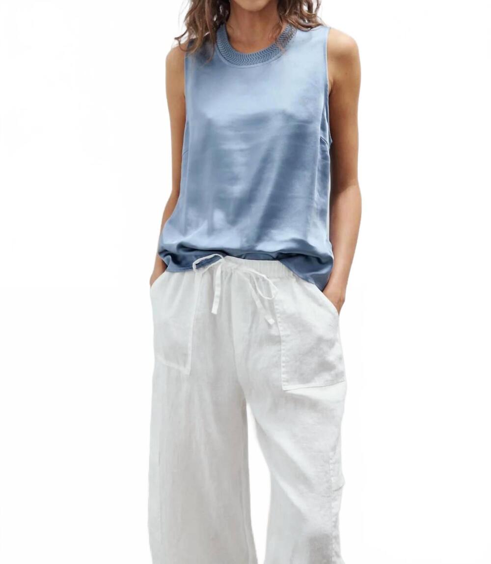NEW MELISSA NEPTON kinsley sleeveless top in new york blue